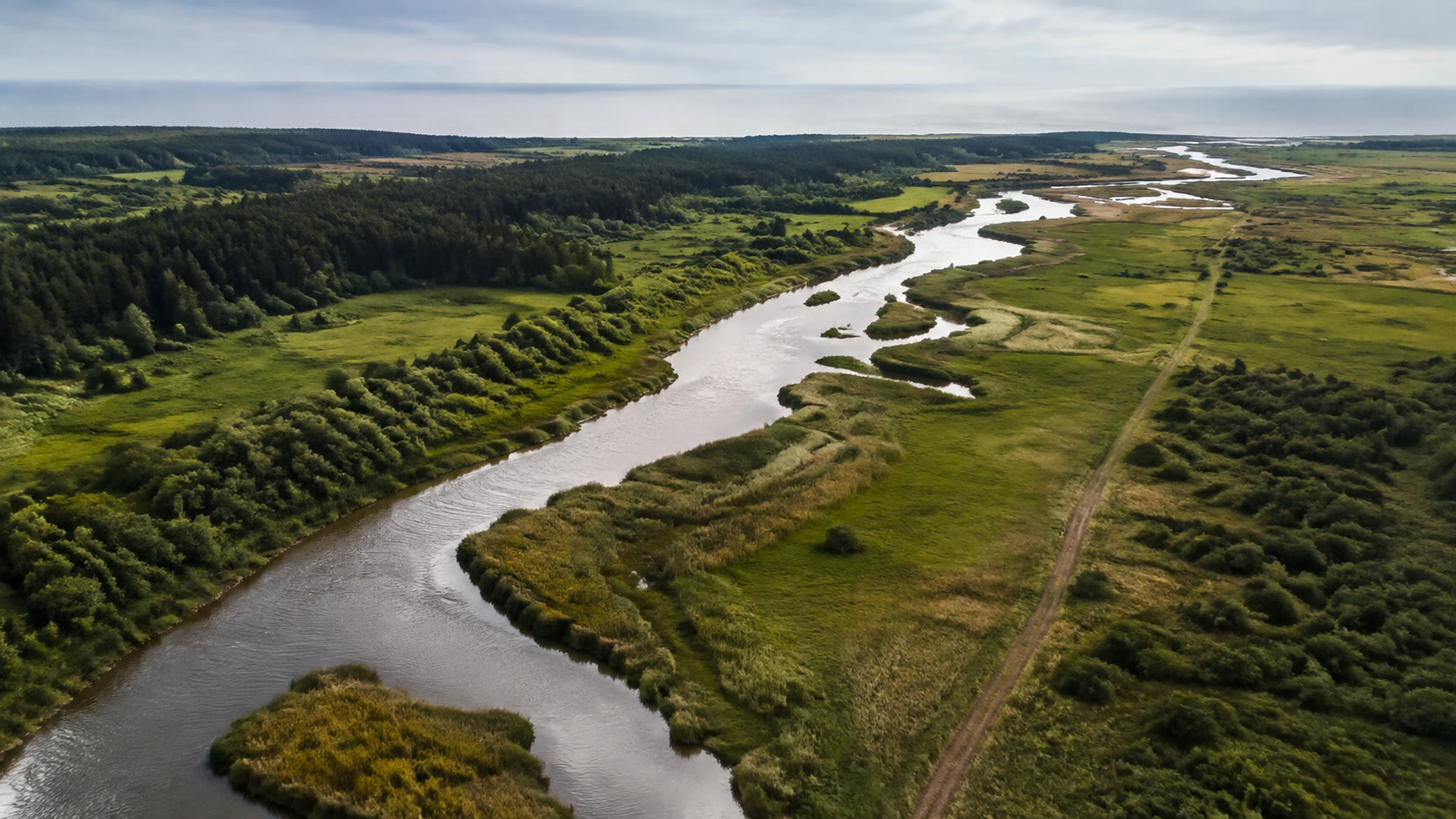 Watercourse and surrounding landscape